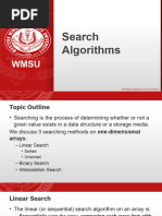 Topic 9 - Search Algorithms