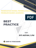 PENERAPAN MODEL PEMBELAJARAN PROBLEM BASED LEARNING DENGAN METODE PENGAMATAN SECARA LANGSUNG UNTUK MENINGKATKAN MOTIVASI BELAJAR PESERTA DIDIK PADA MATA PELAJARAN IPA SUB TOPIK NUTRISI DALAM MAKANAN DI KELAS VIII SMP N 1 PAKUSARI / Best Practice I_Siti Aisyah 