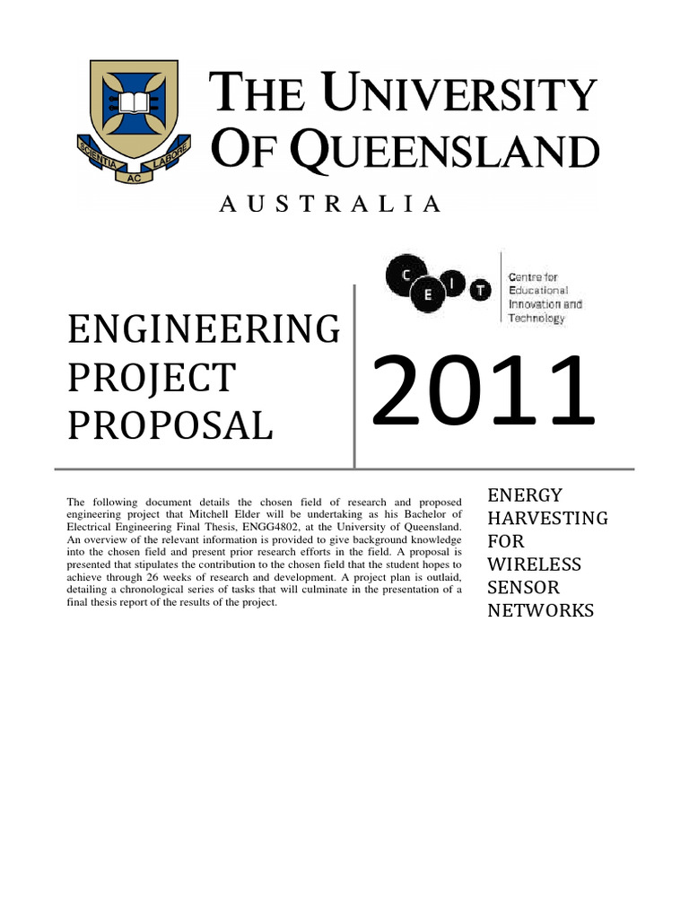 ENGINEERING PROJECT PROPOSAL SAMPLE PDF intelligence overview