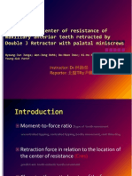 Locating The Center of Resistance of Maxillary Anterior