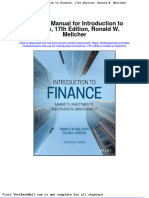Solution Manual For Introduction To Finance 17th Edition Ronald W Melicher