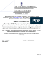 WBPSC Clerkship 2023 Recruitment Notice.