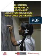 INTERVENCIONES PARA PREVENIR LA INTERRUPCIÓN DE LOS ESTUDIOS SEGÚN FACTORES DE RIESGOS-2021