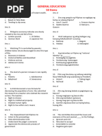 Gen. Ed Reviewer 50 Items