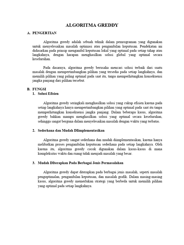 ALGORITMA GREDDY KEL 2docx | PDF