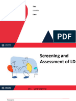 Screening and Assessment LD