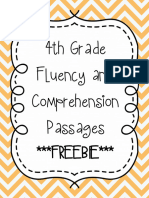 4th Grade Fluency and Comprehension Passages: FREEBIE