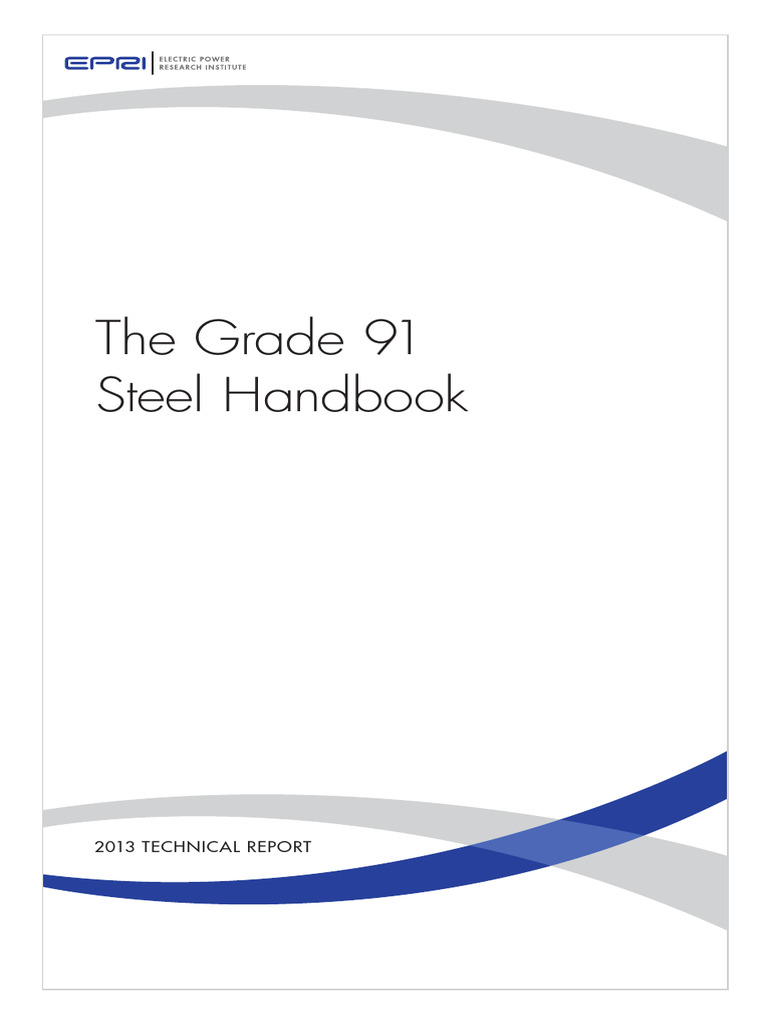 EPRI 3002001465 Grade 91 Steel Handbook PDF Steel Pipe (Fluid