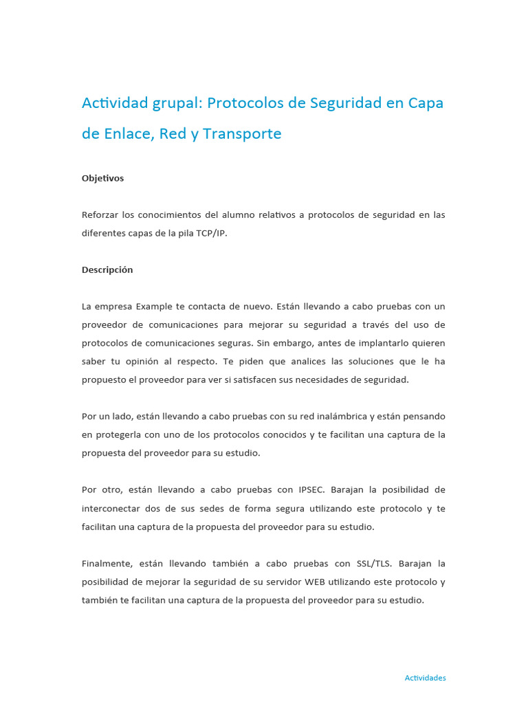 Protocolos de Seguridad en Capas de Red | PDF | Transport Layer ...