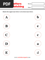 Uppercase and Lowercase Letters Worksheets