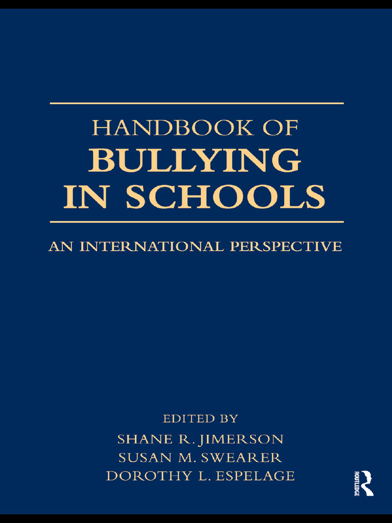 Handboor Of Bullying In Schools Pdf Bullying Aggression