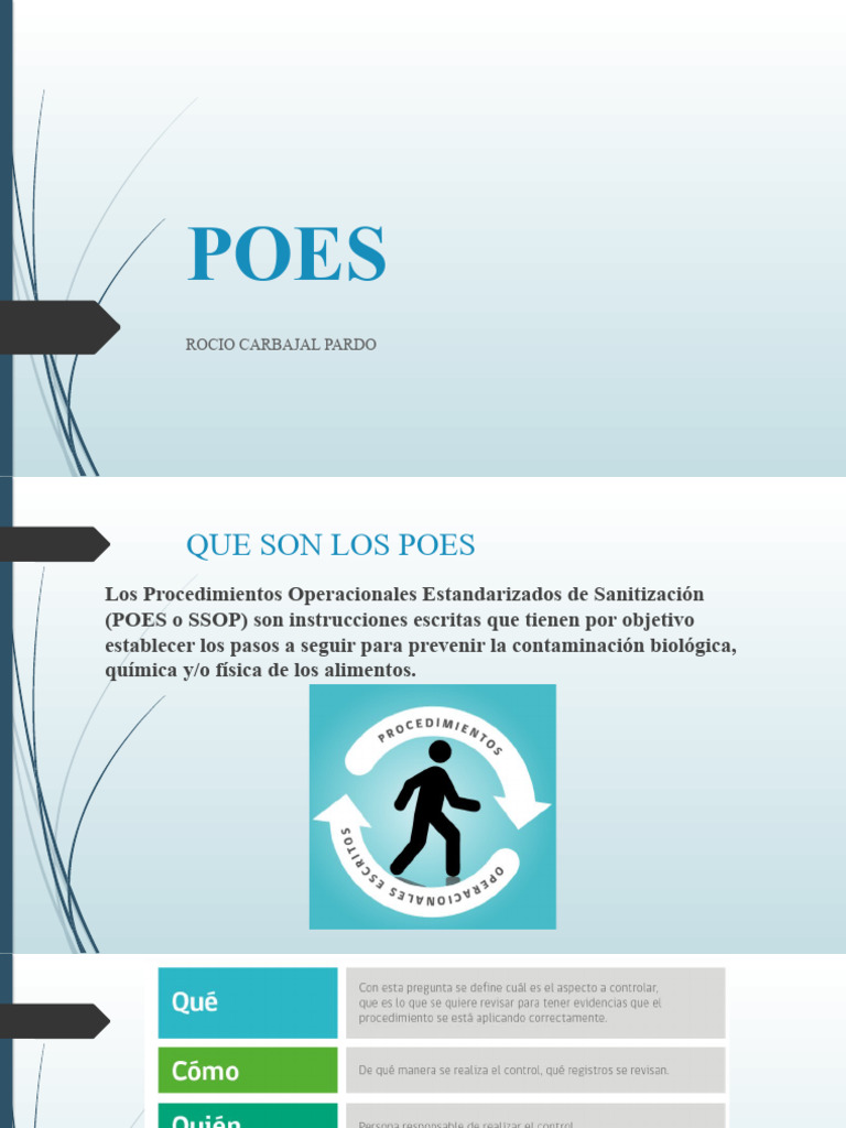 Qué son los POES en Alimentación | PDF | Alimentos | Agua