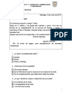 Evaluación N°5 Lenguaje para 2° Básico (F) GUIA #3