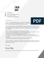 Black and Grey Software Engineer Cover Letter