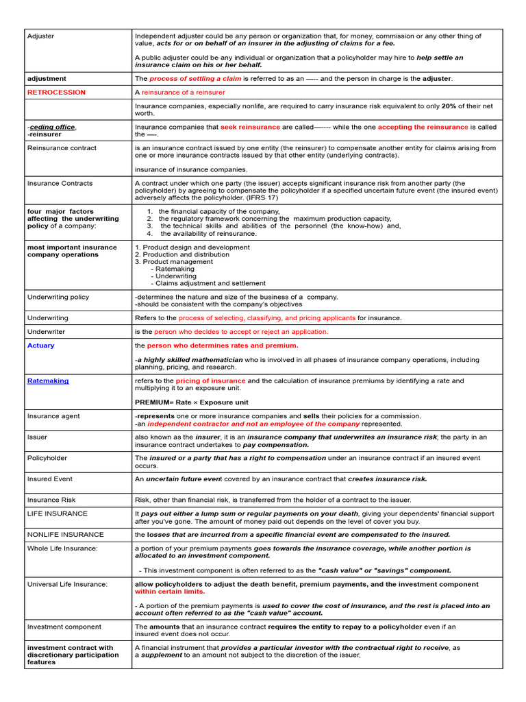 Insurance Reviewer | PDF | Insurance | Life Insurance
