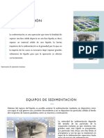 Sedimentación: Operaciones de Separación Mecánica