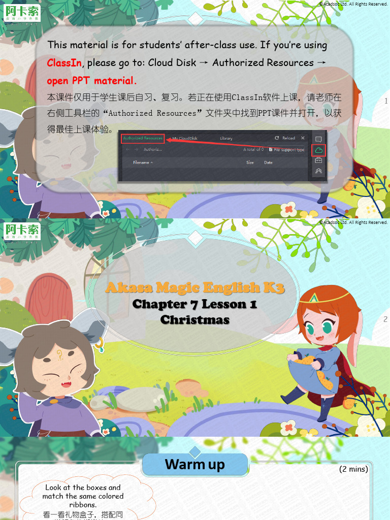 This Material Is For Students' After-Class Use. If You're