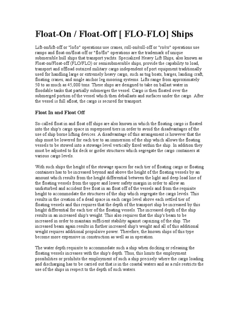 Float on Float Off Ships Naval Mine