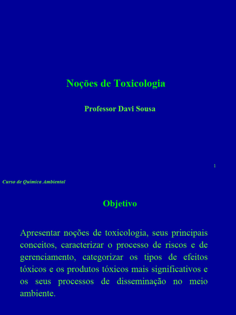 Curso de Toxicologia básica