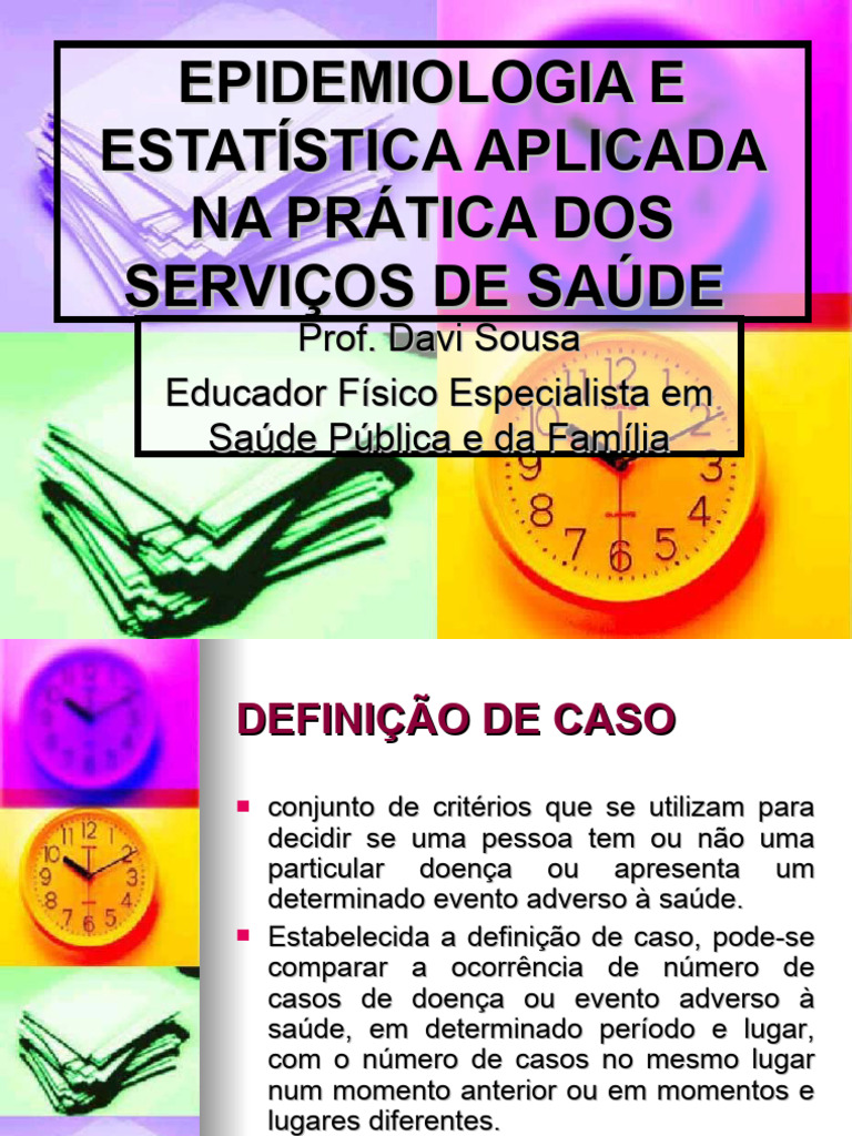 Epidemiologia e Estatística em Saúde | PDF | Epidemiologia | Medicina ...