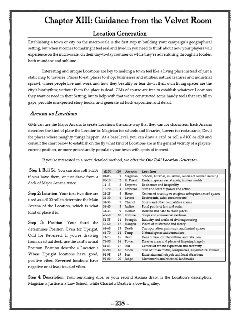 13 Velvet Room Guidance 2content Location Generation PDF Restaurants