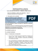 Guía de Actividades y Rúbrica de Evaluación - Unidad 3 - Fase 4 - Evaluación Psicosocial de La Organización