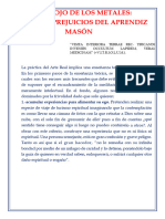 El Despojo de Los Metales Errores Del Aprendiz Masón