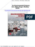 Test Bank For Environmental Science 15th Edition Eldon Enger Bradley Smith