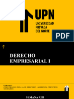 Derecho Empresarial I - Semana 13