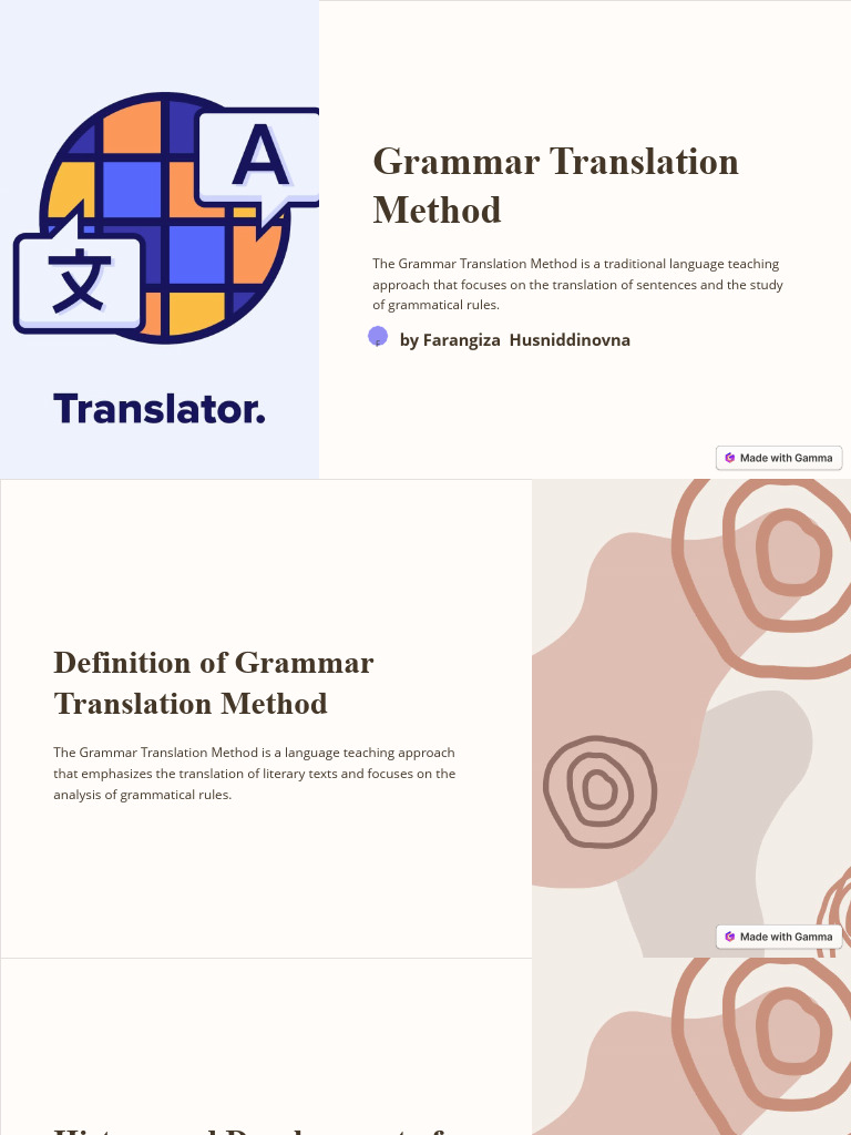 Grammar Translation Method PDF