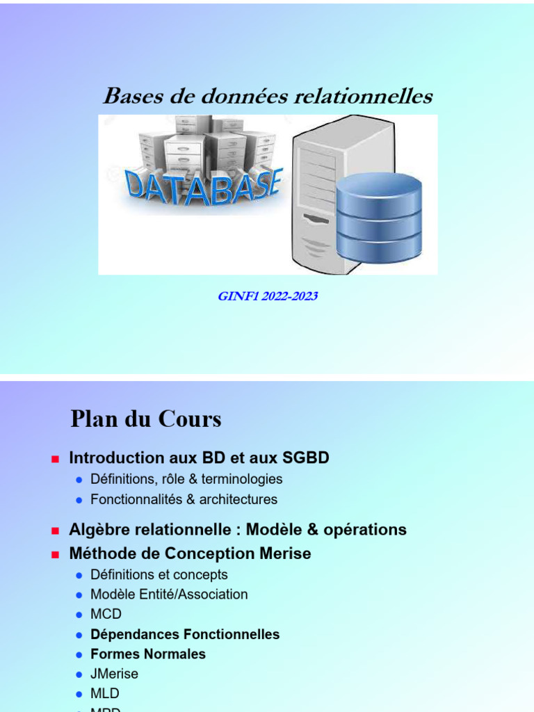 Introduction aux Bases de Données | PDF | Bases de données | SQL