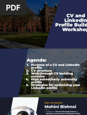 CV and LinkedIn Profile Building