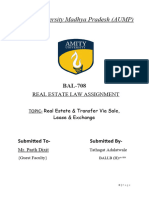 REAL ESTATE LAW ASSIGNMENT by Tathagat Adalatwale