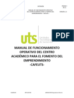 MA-EX-01 Manual de Funcionamiento Operativo CAFE-UTS V1