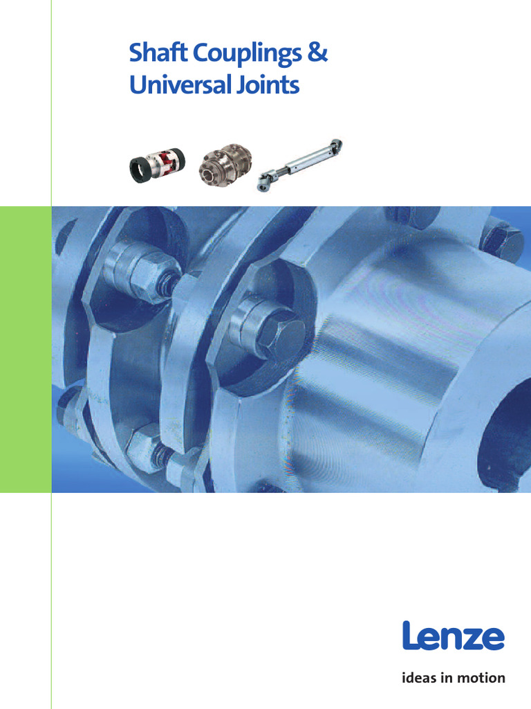 Lenze Shaft Couplings Universal Joints PDF Mechanics Mechanical