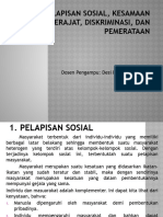 Pelapisan Sosial, Kesamaan Derajat, Diskriminasi