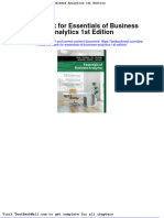 Test Bank For Essentials of Business Analytics 1st Edition