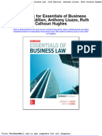Test Bank For Essentials of Business Law 10th Edition Anthony Liuzzo Ruth Calhoun Hughes