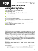 Social Network User Profiling With Multilayer Semantic Modeling Using Ego Network