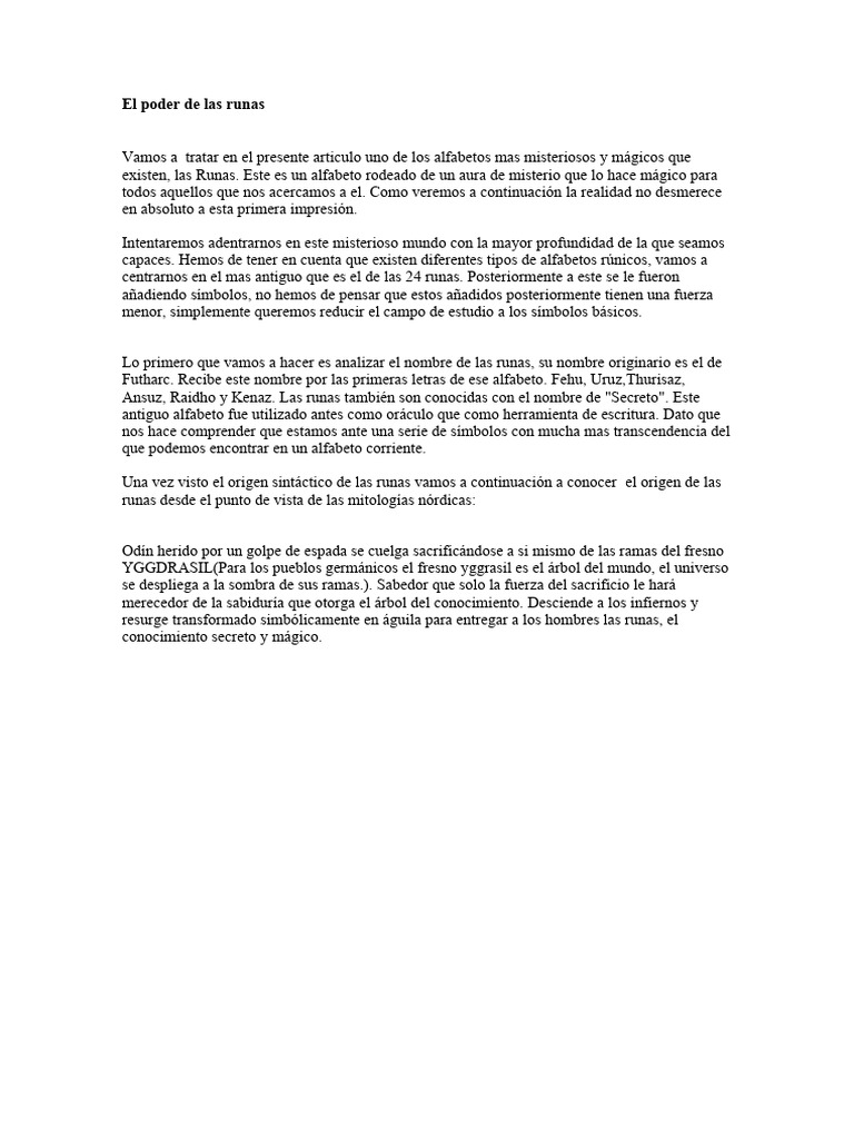 El poder de las runas descargar gratis pdf runas odin