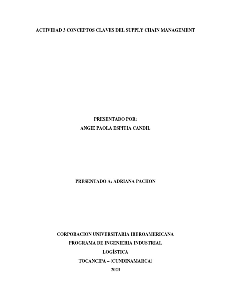 Claves del Supply Chain Management | PDF | Gestión de la cadena de ...
