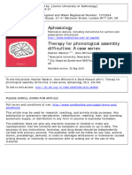 Therapy For Phonological Assembly Difficulties A Case Series - Waldron Whitworth Howard 2011