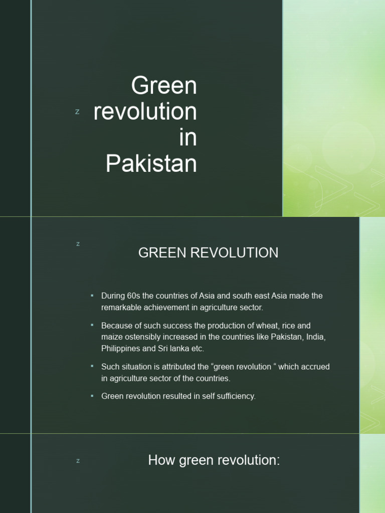 Green Revolution in Pak | PDF | Green Revolution | Agriculture
