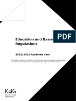 Education and Examination Regulations 2022-2023