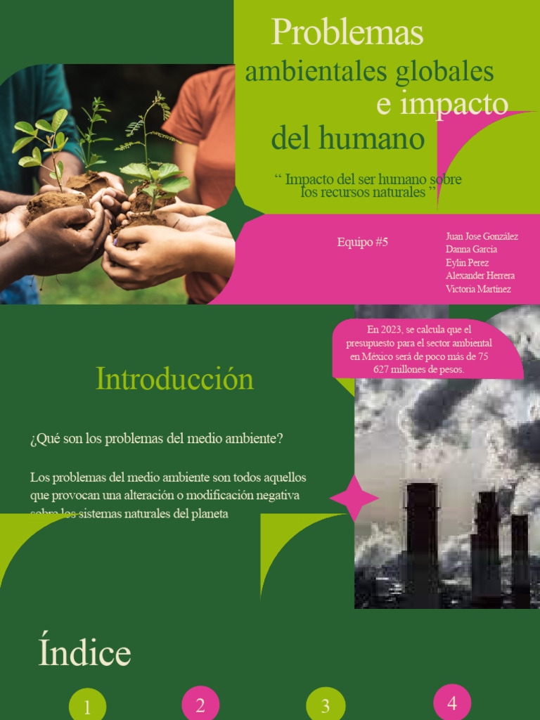 Impacto humano en recursos naturales | PDF | Entorno natural ...