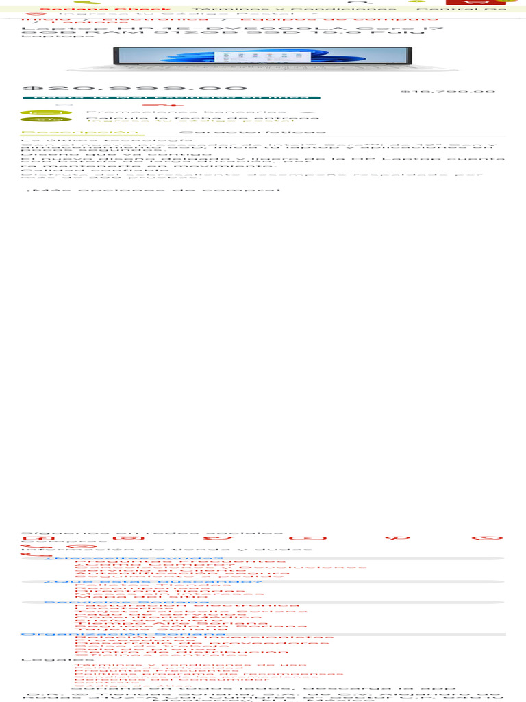 Laptop HP 15-DY5009LA Core I7 8GB RAM 512GB SSD 1 | PDF