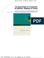 Test Bank For Essentials of Corporate Finance 7th Edition Stephen A Ross