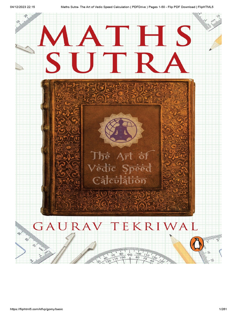 Maths Sutra The Art Of Vedic Speed Calculation Pdfdrive Pages 1 50
