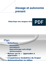 Cours Autonomie - Apprenant