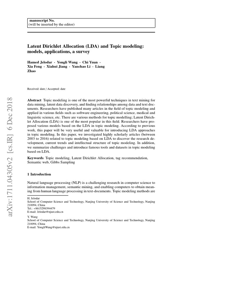Topic Modeling Library Python